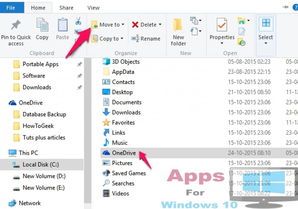Move_OneDrive_Folder_Windows10