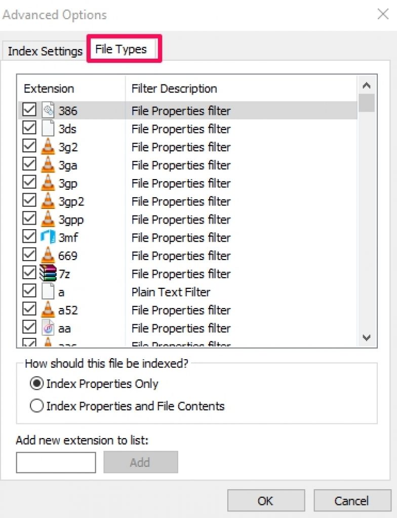 file_types_indexing_windows10