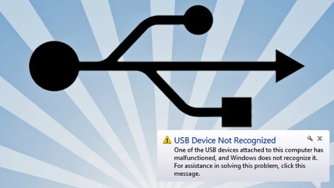 fix usb device not recognized in windows