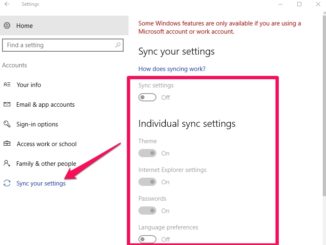 how to sync settings acorss multiple windows 10 devices
