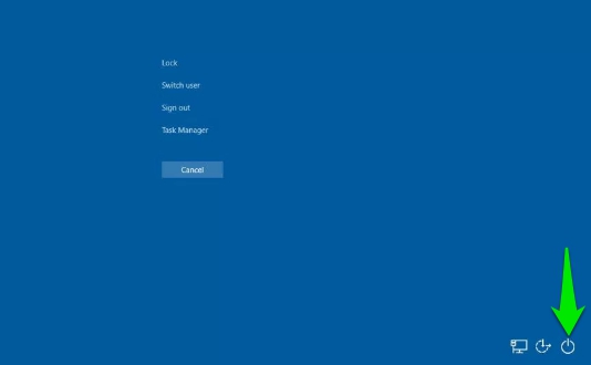 ctrl + alt + delete menu windows 10