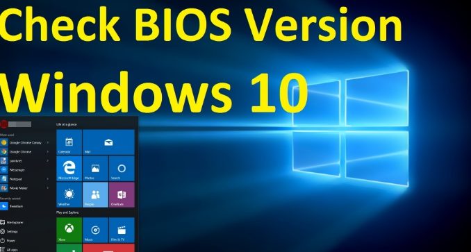 how to check bios version and update on windows 10 pc