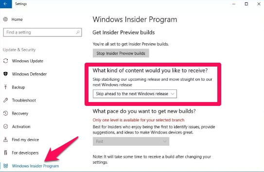 skip ahead to next windows 10 release