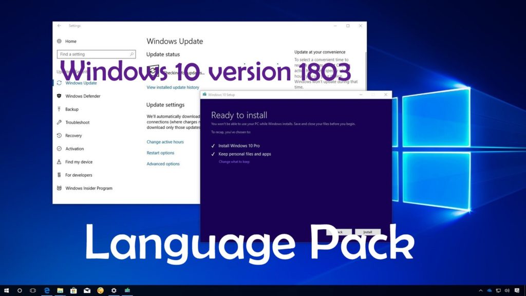 Windows 10 1803 Build Language Pack
