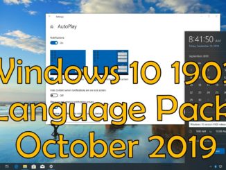 Windows 10 1902 Language Pack October 2019