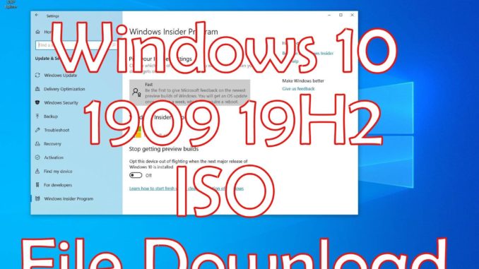 Windows 10 1909 19H2 iso Download Language Pack